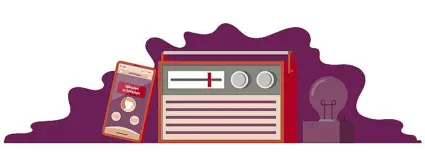 Illustration av en radio.