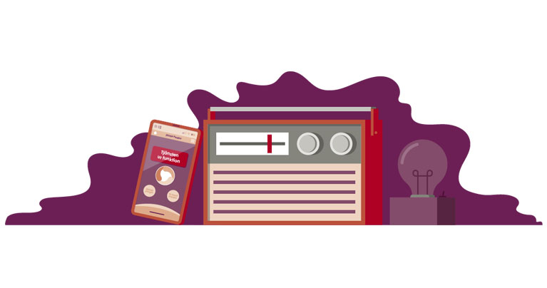 Illustration av en radio