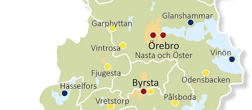 Del av karta över insatsområdet